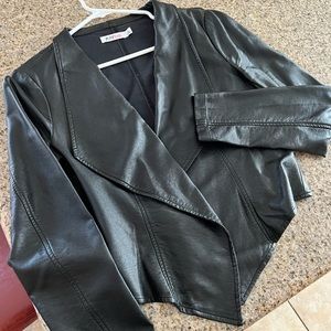 Black Faux leather jacket by Just Fab
